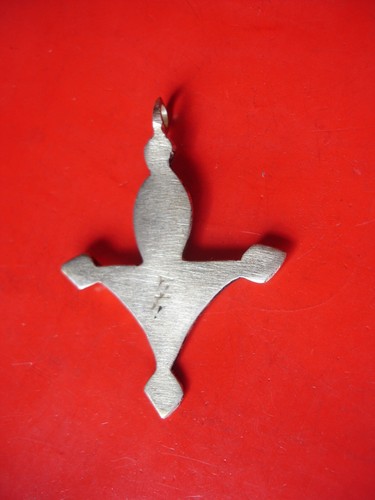 Moroccan fibula hand engraved pendant L5 cm - Picture 6 of 6