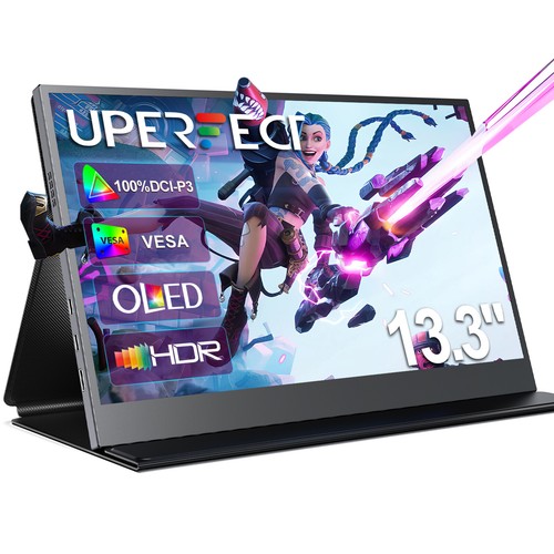 13,3” OLED Monitor Tragbarer Gaming Monitor 100000:1 100% DCI-P3 USB-C-Monitor