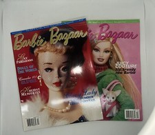 Two Barbie BAZAAR Doll Collectors Magazines December 2004 and December 2002