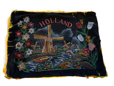 OLD EMBROIDERED CUSHION COVER MILL D HOLLAND NO DUVET SHEET