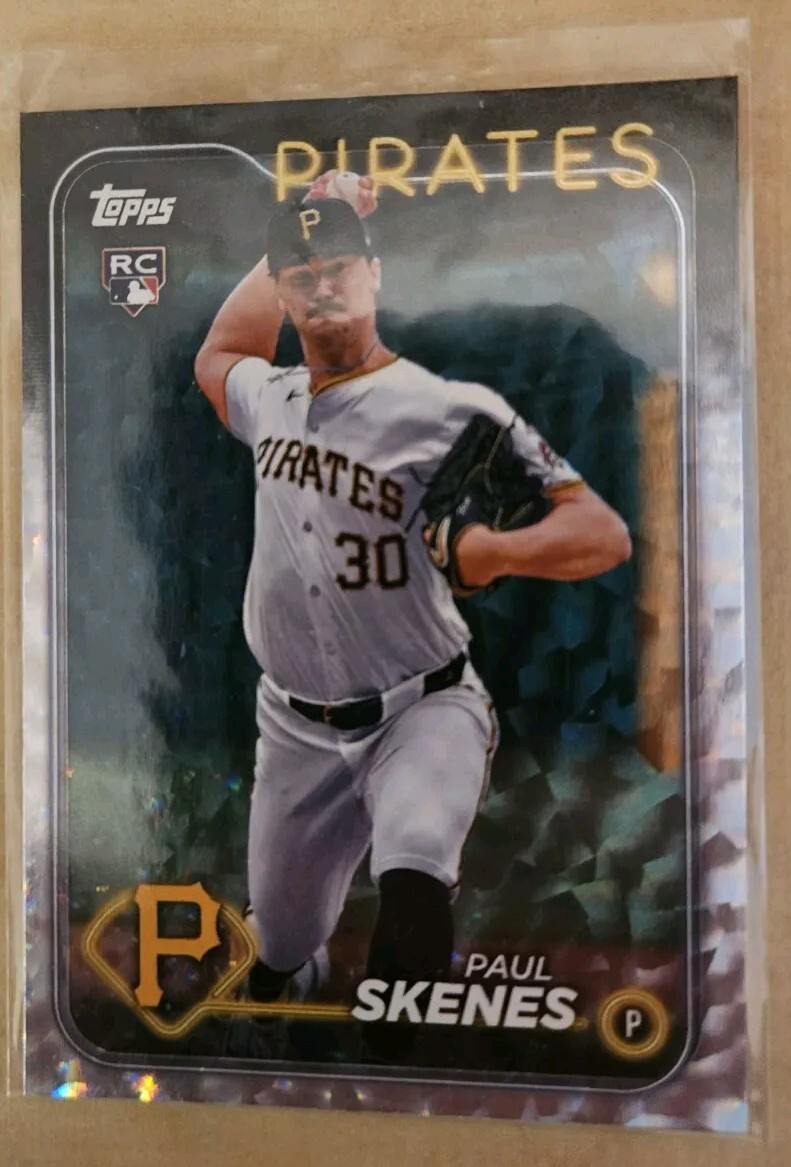 2024 TOPPS UPDATE - PAUL SKENES - US100 - SILVER CRACKLE FOIL - SP PIRATES
