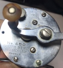 SOUTH BEND NO. 450 MODEL E FISHING REEL ANTI BACK LASH MADE IN USA