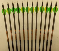 12 Carbon Express Archery's Edge 350 Arrows! WILL CUT TO LENGTH & INSTALL INSERT