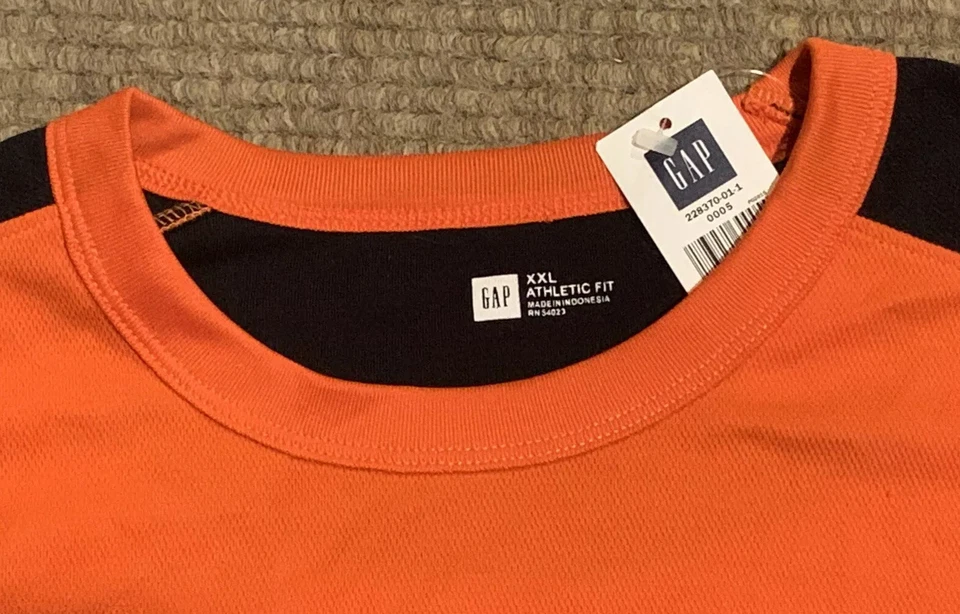 Top gaps atlético para hombre naranja/azul talla xxl ¿Osos? Illinois? ¿Siracusa? nuevo Foto 3 de 3