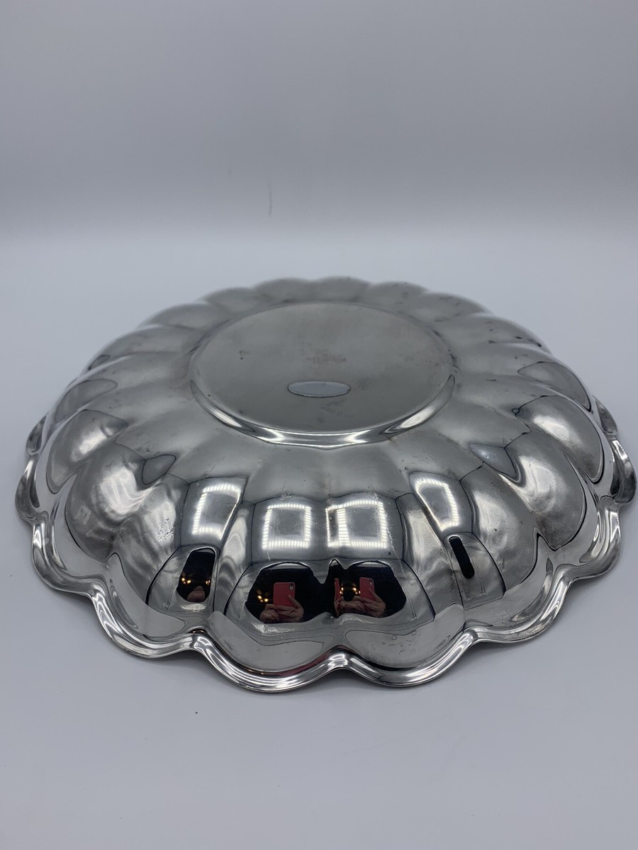 Vintage Reed & Barton 175 Holiday Silver Plated Scalloped Bowl