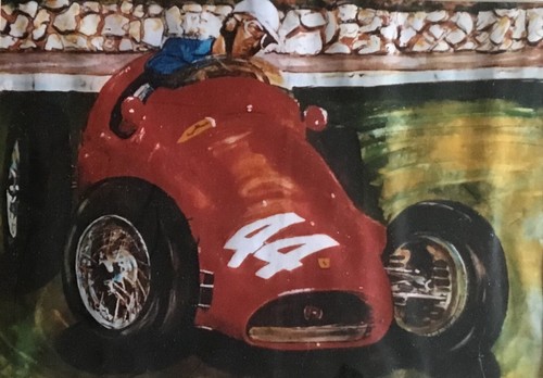 Ferrari 1955 MONACO G.FARINA LIMITED CANVAS PRINT Sammlerstück World Shipping