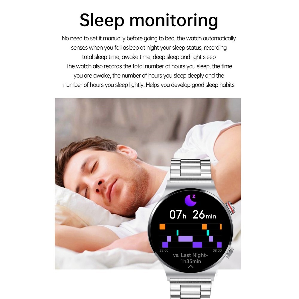 Smartwatch Uomo con Fitness Tracker Impermeabile Bluetooth per iPhone Android foto 4