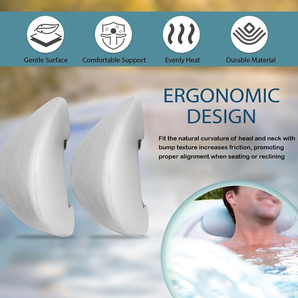 77444 Grey Hot Tub Spas Pillow 2 Pcs For Hot Springs Hot Spot Watkins 2015-2019 - Image 3 of 4