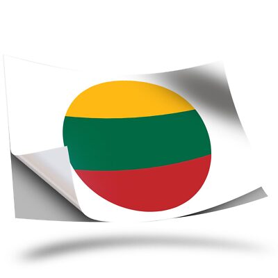 1 x Vinyl Aufkleber A3 - Litauen Flagge Karte #9016