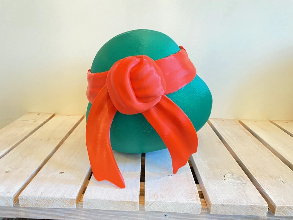 Ninja Turtle TMNT Rafael Red Helmet 3D Printed Cosplay - Image 3 of 4