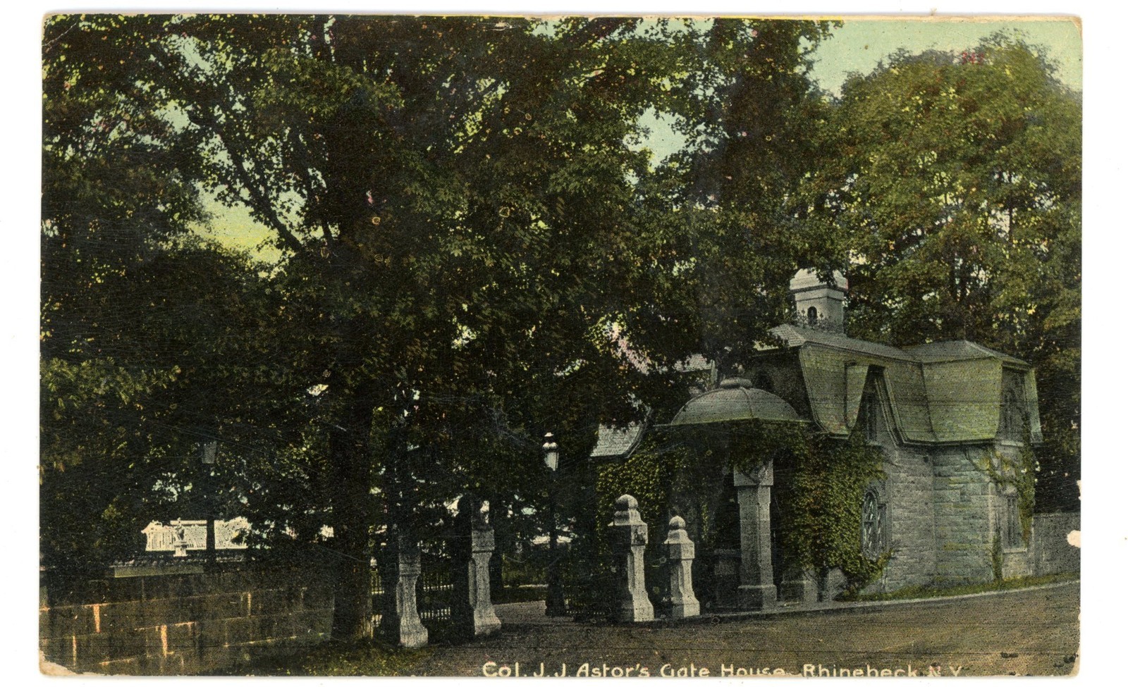Rhinebeck NY JOHN JACOB ASTOR MANSION GATE HOUSE Postcard Hudson River Estate eBay