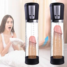 Vacuum Electric Penis Pump Digital rechargeable Male Men Penis Enlarger Growth