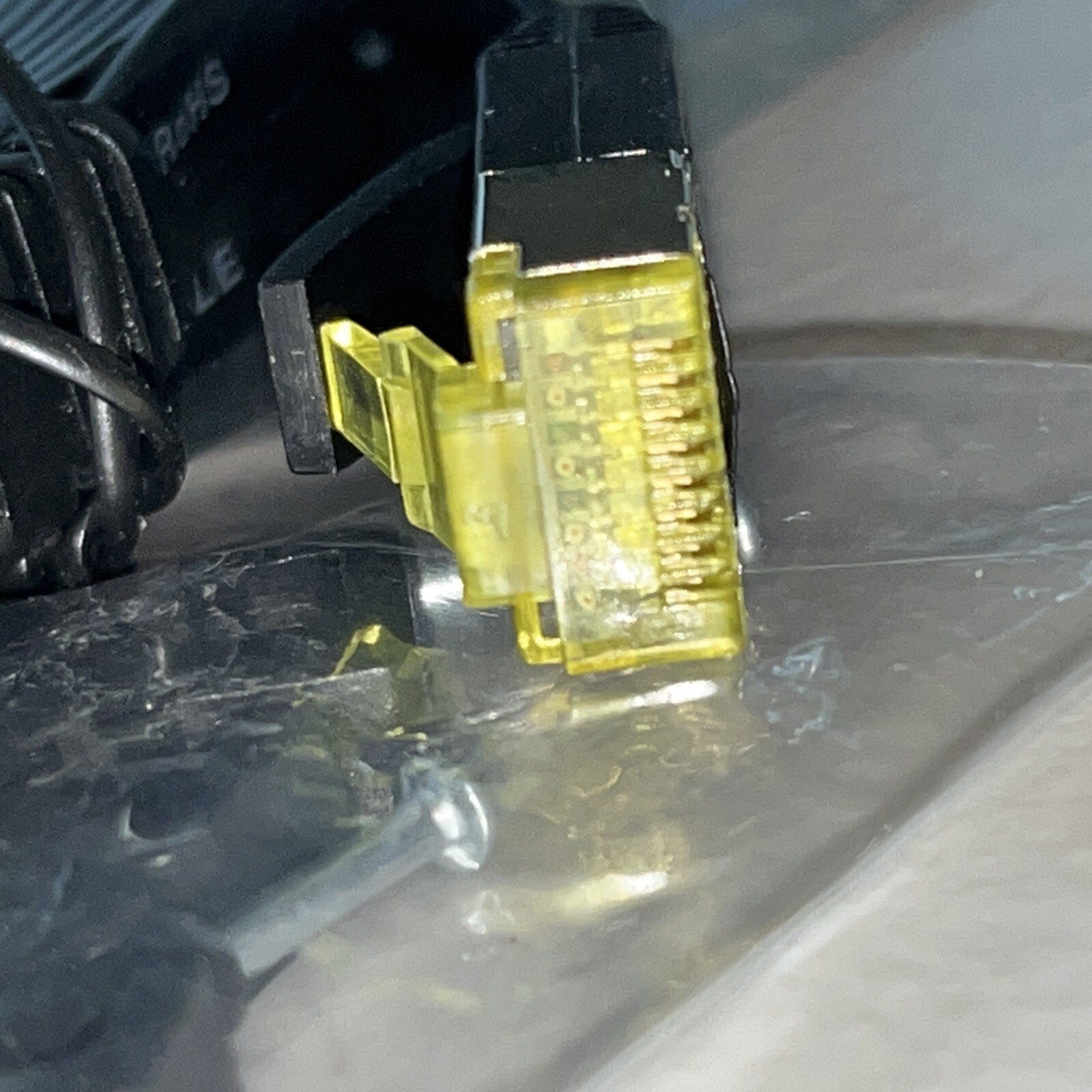 Flat Cat6 Ethernet Patch Black Cable 30 FT  NEW WITH 10 CONNECTORS