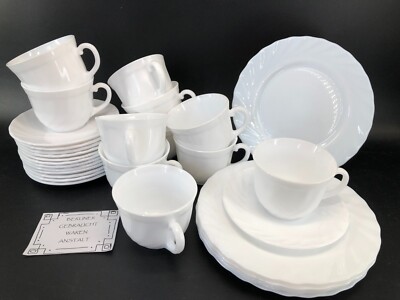 top Preis Teile z. Auswahl TRIANON weiß ARCOPAL France 0,2L Kaffeetasse,Teller