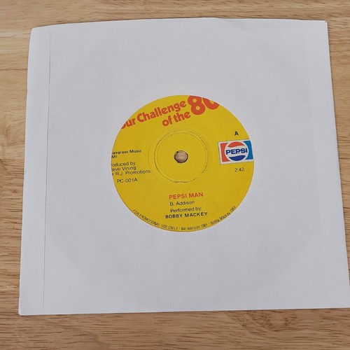 Pepsi 1980's 45 RPM Promotional Record Radio Station Challenge Commercials 7"
