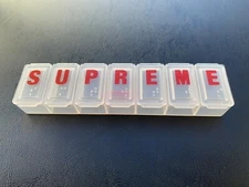 Supreme Weekly Pillbox Organizer SS15 Rare Pill Case Medicine Box Logo G2U
