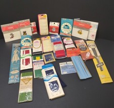 Mixed Lot 20 VTG Sewing Supplies-Snaps-Patches-Zippers-Bias Tape-Ect........