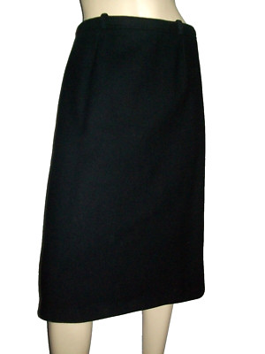 Wollrock High Waist Gerade Tailliert Gr. 40/42