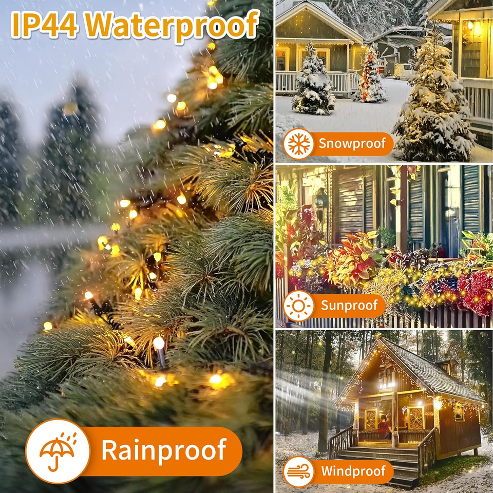 Christmas Light 1000 Leds 336Ft Green Cable Wire Fairy String Tree