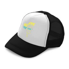 Kids Trucker Hat Believe You Can Stars Polyester Boys Caps  Girls Caps