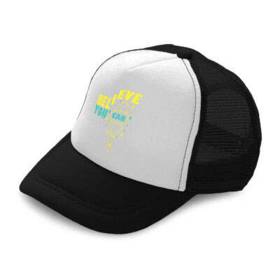Kids Trucker Hat Believe You Can Stars Polyester Boys Caps & Girls Caps