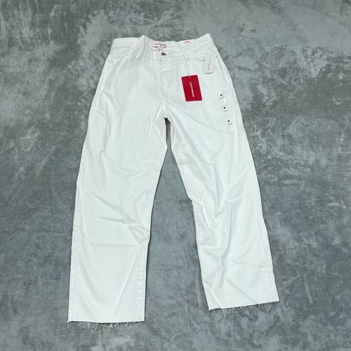 Lucky Brand Womens White 90s Loose High Rise Crop Comfort Size 10/30 NWT 6172