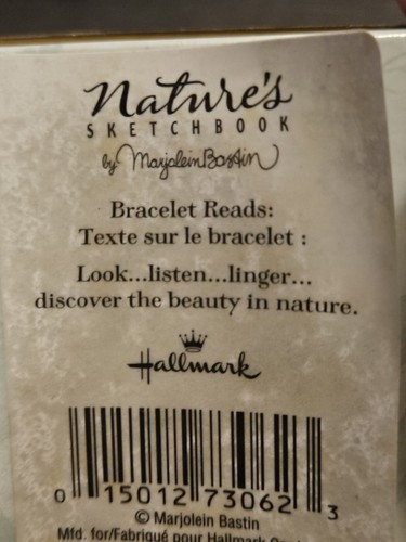 Vintage Hallmark Cuff Bracket Natures Sketchbook By Marjolein Bastin New - Picture 11 of 12