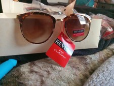 Revlon Eye Fashon Sunglasses Women's Brown Tortoise Uv Blocking