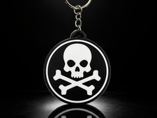 Skull2 3D Printed Keychain Key Ring Charm Bag Backpack Gift