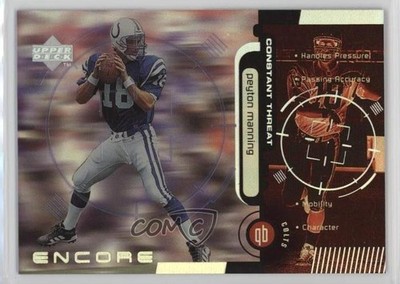 1998 Upper Deck Encore Constant Threat Peyton Manning #CT2 Rookie RC HOF 02b5