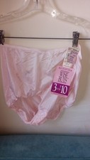 NOS Vtg Maidenform Wise Buys Nylon Granny Sissy Panties PINK Sz 8 Made In     