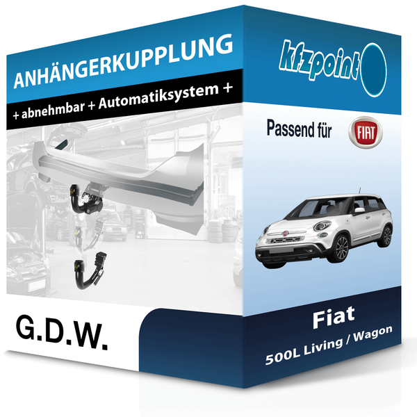 G.D.W. AnhäNgekupplung Abnehmbar Passend FüR Fiat 500L Living / Wagon 12- Neu-image
