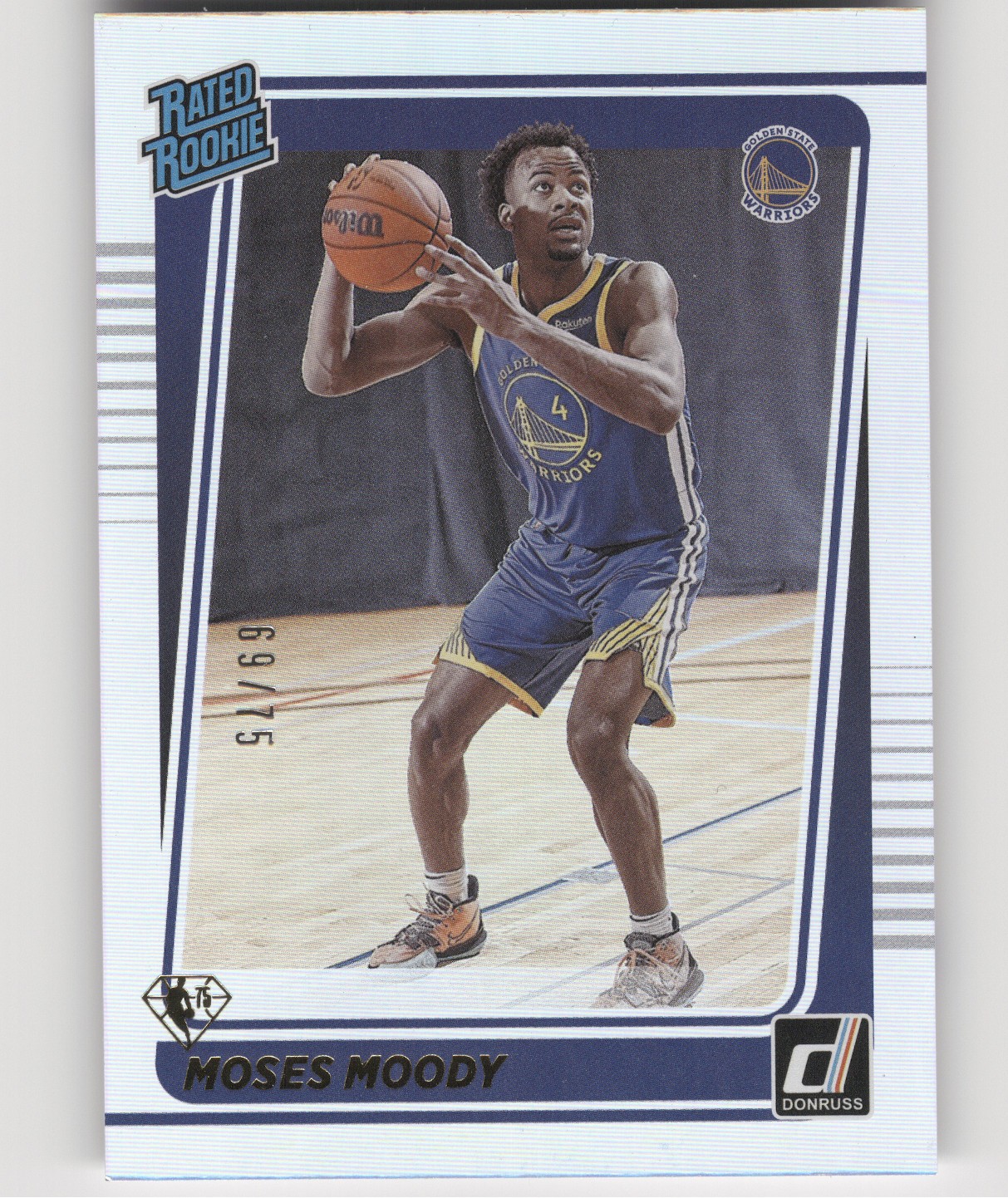 2021 Donruss Moses Moody #234 75th Anniversary RC 69/75