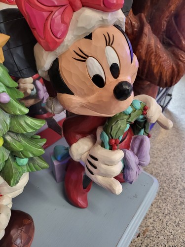 Disney Traditions Jim Shore 17" Holiday Minnie Mouse & Mickey Mouse Figures NEW - Picture 4 of 9