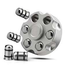 Cool Alloy Fidget Spinner Toys Metal for Kids Adults, Fidget Cube Block Silver