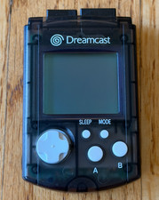 Official Sega Dreamcast Memory Card Unit VMU HKT-7000 Clear Smoke Black JAPANESE
