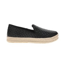 TOMS Womens Carolina Slip On Casual Flat Espadrilles - Black Woven Basket 7 B