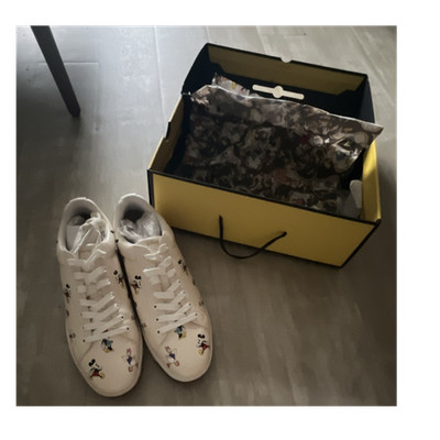 NEW ALDO Disney x D100MSNEAKER Men's Mickey Mouse Cartoon Low Top Sneakers White