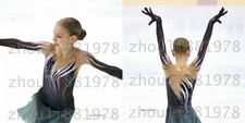 New Ice Figure Skating Dress Figure Skating Dress For Competition gray