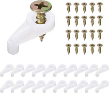 25Set Glass Retainer Clips Kit 25Mm Glass Cabinet Clips Translucent  Plastic, w