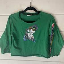 Vintage 90's JNCO Flamehead USA Skateboard Long Sleeve Youth Medium