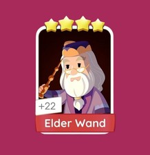 Elder Wand Mono poly-Go Stickers Cards 4 Stars       Fast Delivery       