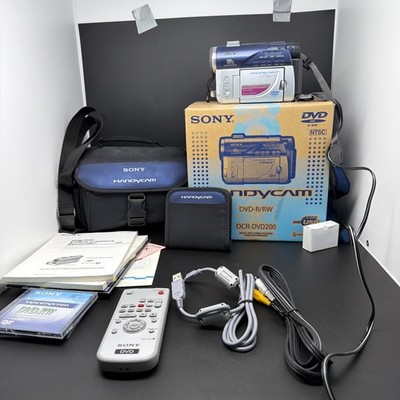 Sony Handycam DCR-DVD200 Digital Versatile Disc Camcorder And Accessories New