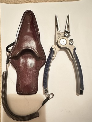 Donnmar Titanium 7” Fishing Pliers, Leather Holster Donnmar Titanium 7” Fishing Pliers, Leather Holster