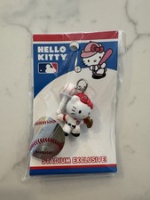 Dije de teléfono celular de béisbol Hello Kitty de los Nacionales de Washington genuino MLB