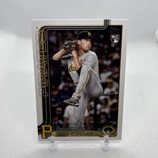 Braxton Ashcraft RC 2025 Topps Update Rookie Card #US32 Pittsburgh Pirates. rookie card picture