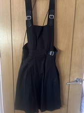 Size 10 Black Women’s Pinafore With Buckle Detail And Full Opening