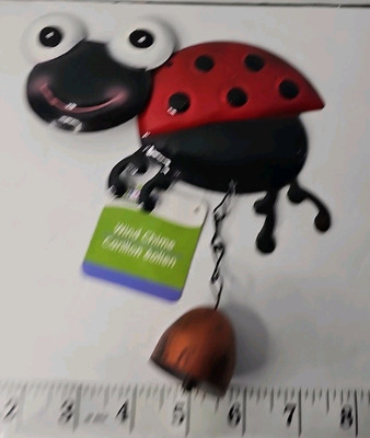 Hanging Decoration Lady Bug Small Metal Bell Wind Chime