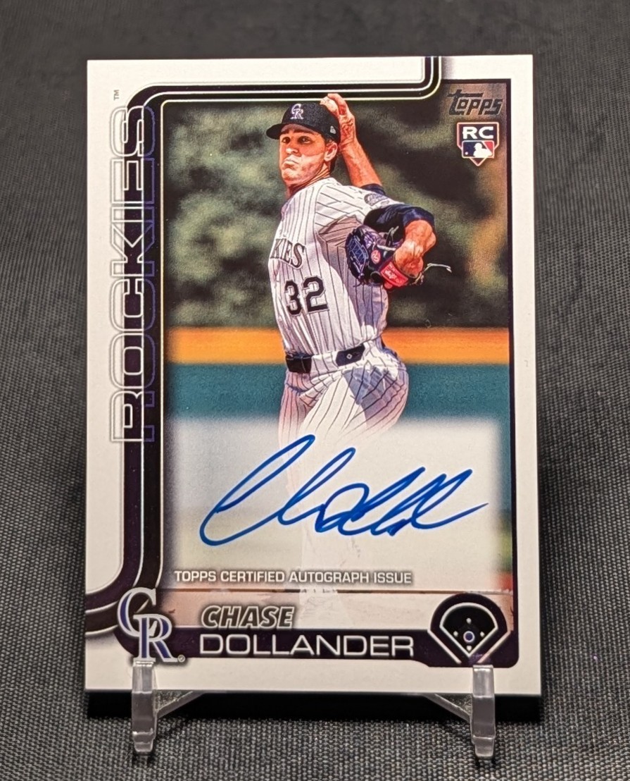 Chase Dollander Real One Rookie Auto 2025 Topps Update Series Card US151 Rockies