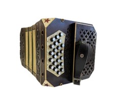 E. Glass & Sons Chemnitzer Concertina 23/28 Vintage w Case
